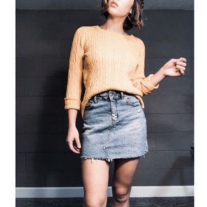 Yellow knit sweater
